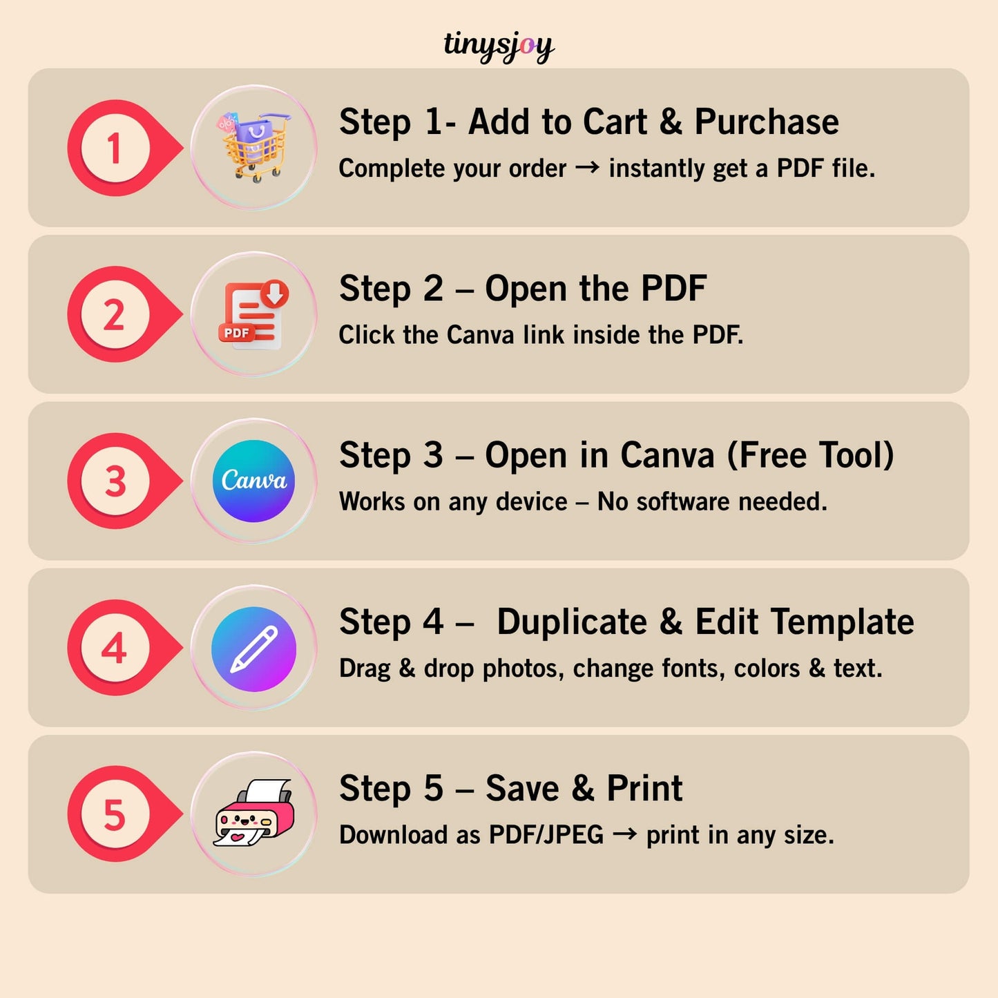 Baby First Year Photo Frame – Editable in Canva Digital Download