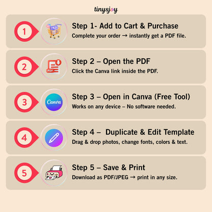 Baby First Year Photo Frame – Editable in Canva Digital Download