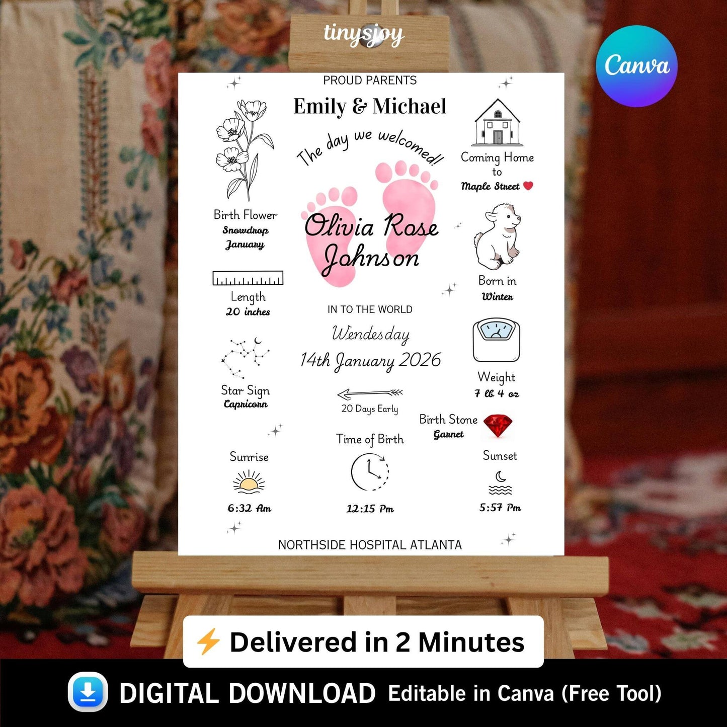 Create a Beautiful Keepsake of Your Newborn’s First Moments 💕